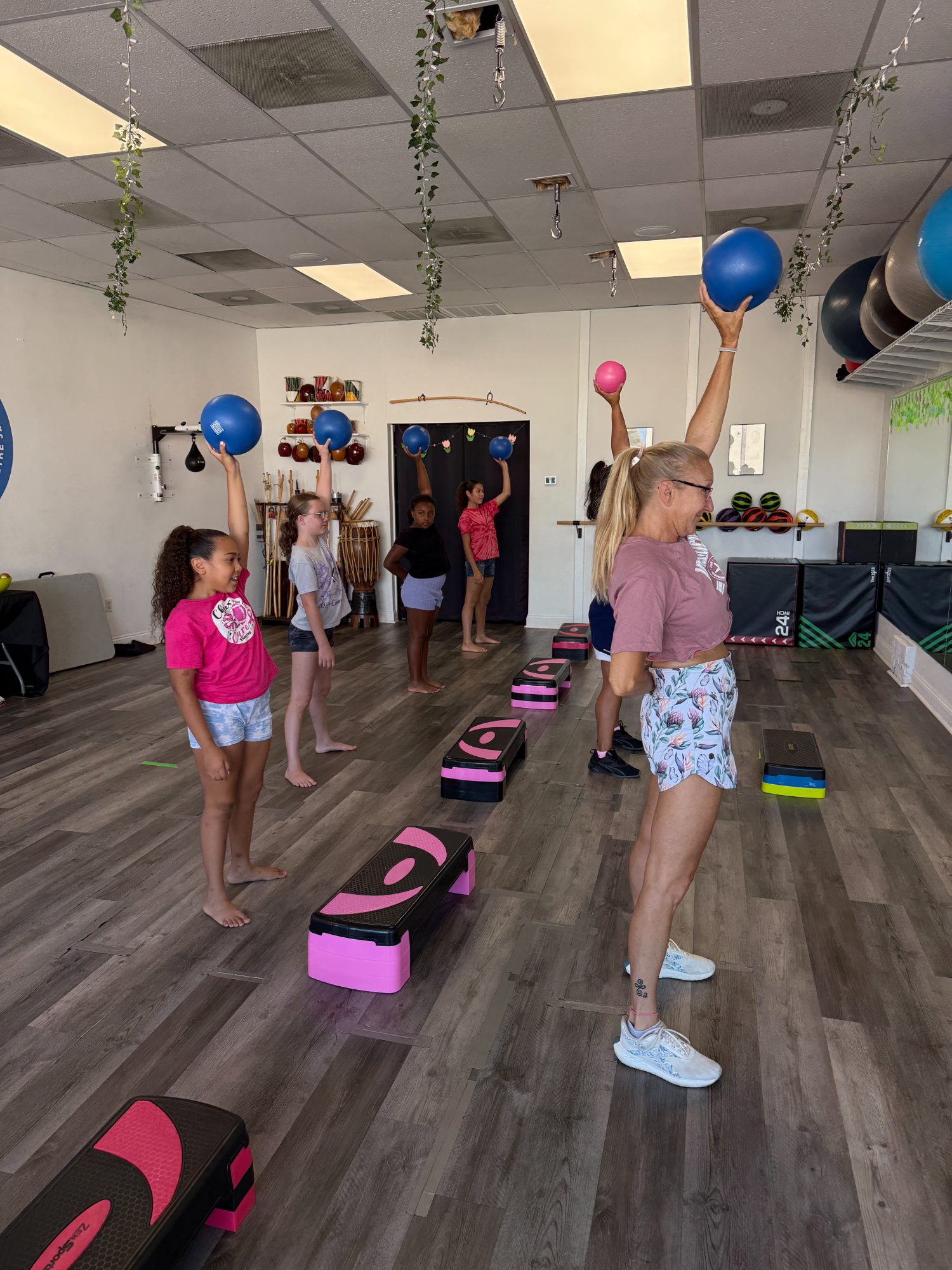 Kids moving at summer camp